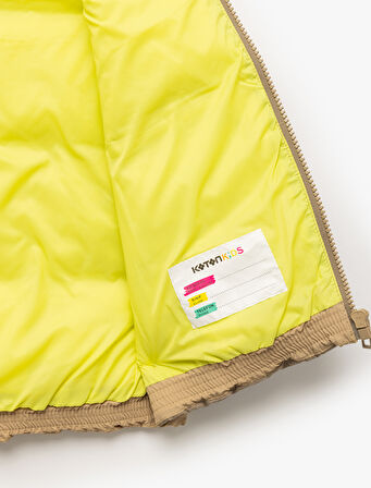 Dik Yaka Kolsuz Fermuarlı Cepli Şişme Yelek