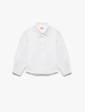 Pamuklu Düğmeli Uzun Kollu Basic Gömlek