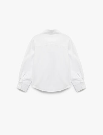 Pamuklu Düğmeli Uzun Kollu Basic Gömlek