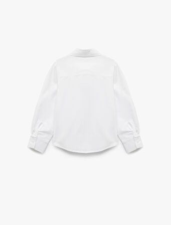 Pamuklu Düğmeli Uzun Kollu Basic Gömlek