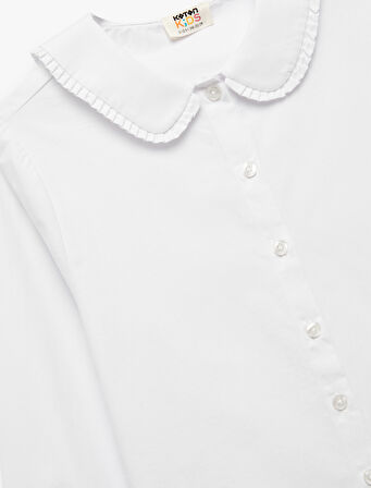 Pamuklu Uzun Kollu Bebe Yaka Basic Gömlek 