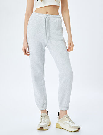 Şardonlu Beli Bağcıklı Cep Detaylı Rahat Kalıp Jogger Eşofman Altı