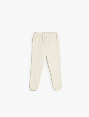 Pamuklu Beli Ayarlanabilir Lastikli Basic Jogger Eşofman Altı