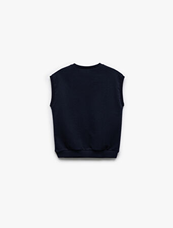 V Yaka Basic Kolsuz Sweatshirt