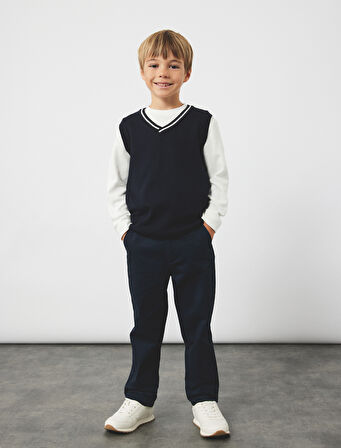 Bisiklet Yaka Pamuklu Basic Uzun Kollu Basic Tişört