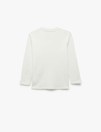 Bisiklet Yaka Pamuklu Basic Uzun Kollu Basic Tişört