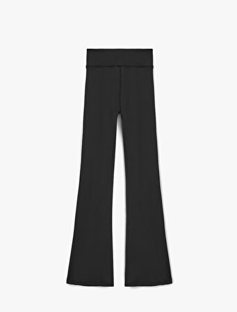 Yüksek Bel İspanyol Paça Slim Fit Spor Tayt