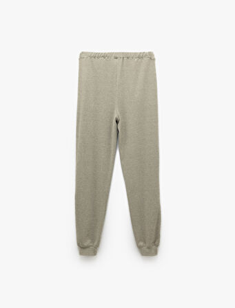 Rahat Kesim Beli Bağlamalı Yumuşak Dokulu Jogger Pijama Altı