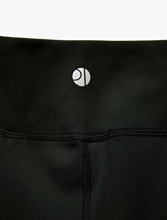 Yüksek Bel Slim Fit Dikiş Detaylı Spor Tayt