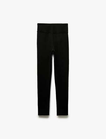 Yüksek Bel Slim Fit Dikiş Detaylı Spor Tayt