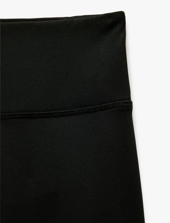 Yüksek Bel Slim Fit Dikiş Detaylı Spor Tayt