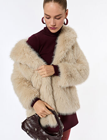 Suni Kürk Kaban Kruvaze Uzun Kollu