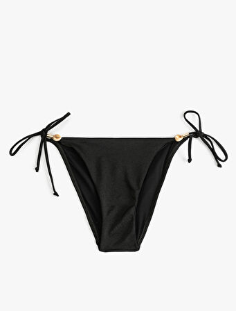 Aksesuarlı Yanları İpli Bikini Altı