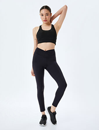Basic Yüksek Bel Slim Fit Spor Tayt