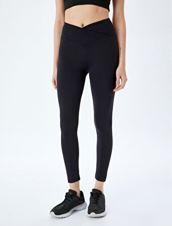 Basic Yüksek Bel Slim Fit Spor Tayt