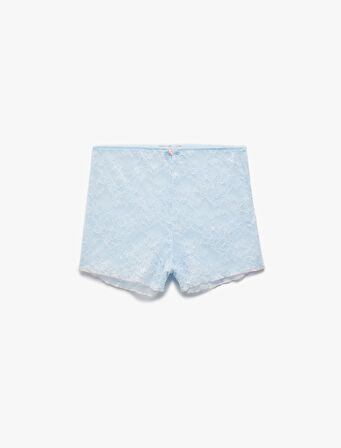 Dantelli Mini Şort Pijama Altı
