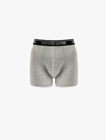 Lastik Detaylı Pamuklu 3'lü Boxer Seti