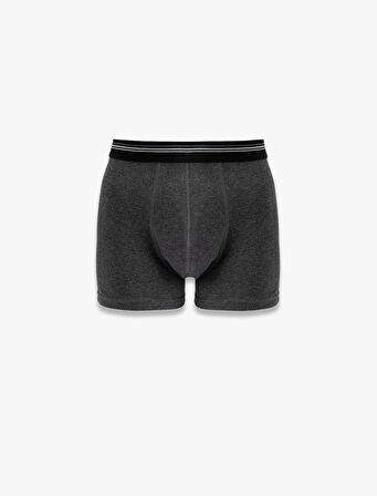 Lastik Detaylı Pamuklu 3'lü Boxer Seti