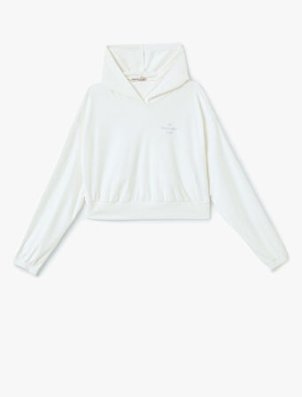 Uzun Kollu Rahat Kalıp Kapüşonlu Polar Pijama Üstü