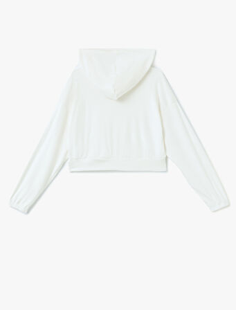 Uzun Kollu Rahat Kalıp Kapüşonlu Polar Pijama Üstü