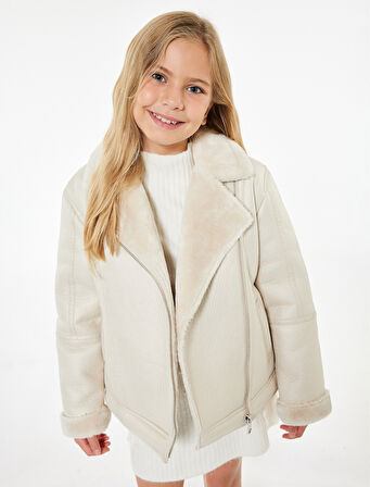 Kruvaze Yaka Uzun Kollu Suni Deri Ceket