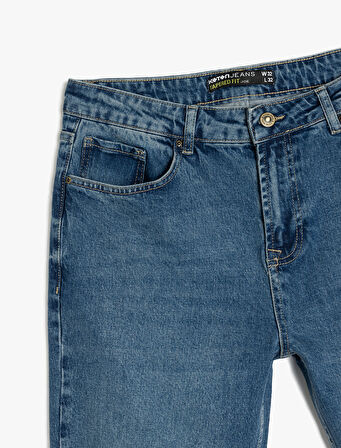 Normal Bel Pamuklu Tapered Fit Jean Pantolon - Joe Jean