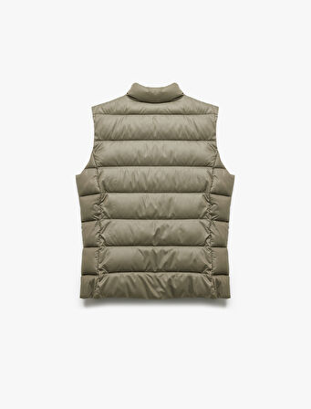 Kolsuz Dik Yaka Cepli Su İtici Fermuarlı Şişme Yelek