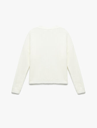 Uzun Kollu Bisiklet Yaka Triko Basic Kazak