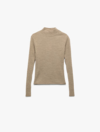 Regular Fit Dik Yaka Uzun Kollu Triko Kazak