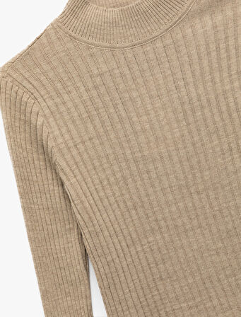 Regular Fit Dik Yaka Uzun Kollu Triko Kazak