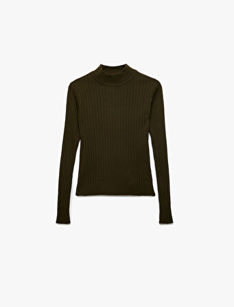 Regular Fit Dik Yaka Uzun Kollu Triko Kazak