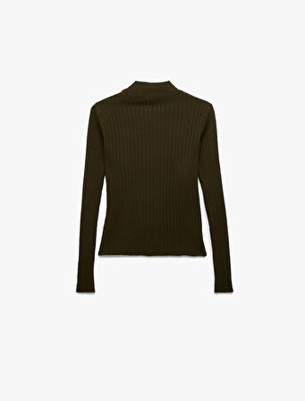 Regular Fit Dik Yaka Uzun Kollu Triko Kazak