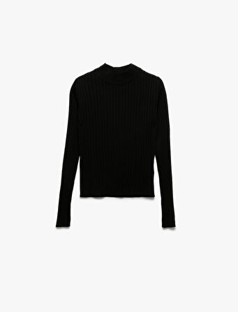 Regular Fit Dik Yaka Uzun Kollu Triko Kazak