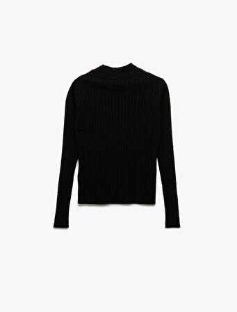 Regular Fit Dik Yaka Uzun Kollu Triko Kazak