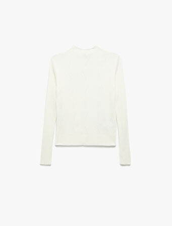 Regular Fit Uzun Kollu Hafif Dik Yaka Triko Kazak