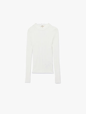 Uzun Kollu Dik Yaka Triko Kazak