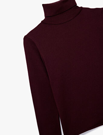 Uzun Kollu Balıkçı Yaka Triko Kazak