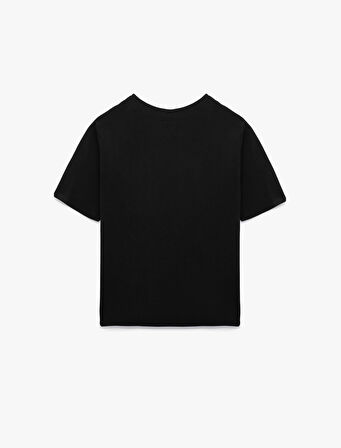 Regular Fit Kısa Kollu Hafif Dik Yaka Triko Kazak