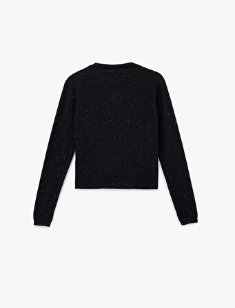 Regular Fit Uzun Kollu Bisiklet Yaka Triko Hırka