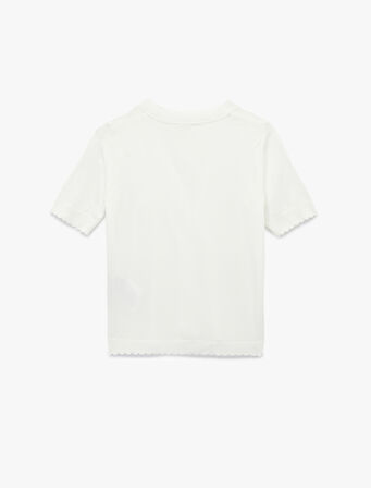 Düğmeli Kısa Kollu V Yaka Triko Hırka