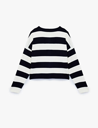 Regular Fit Uzun Kollu Bisiklet Yaka Triko Hırka