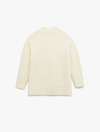 Dik Yaka Uzun Kollu Triko Tunik