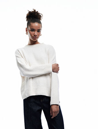 Uzun Kollu Bisiklet Yaka Basic Triko Kazak