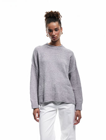 Uzun Kollu Bisiklet Yaka Basic Triko Kazak