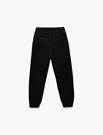 Beli Bağcıklı Cep Detaylı Pamuklu Gabardin Jogger Pantolon