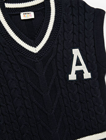 Pamuklu Kolsuz V Yaka Triko Süveter