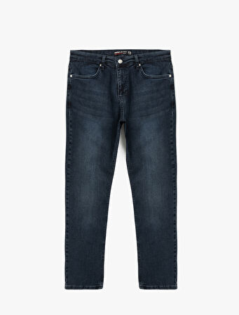 Normal Bel Düz Kesim Straight Fit Jean Pantolon - Mark Jean