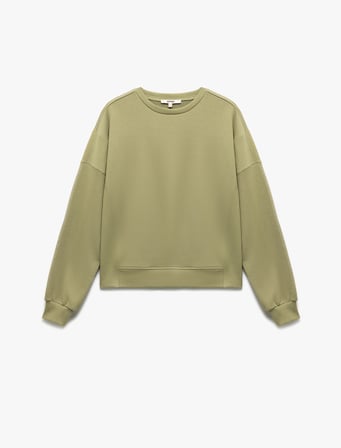 Üç İplik Uzun Kollu Bisiklet Yaka Basic Sweatshirt