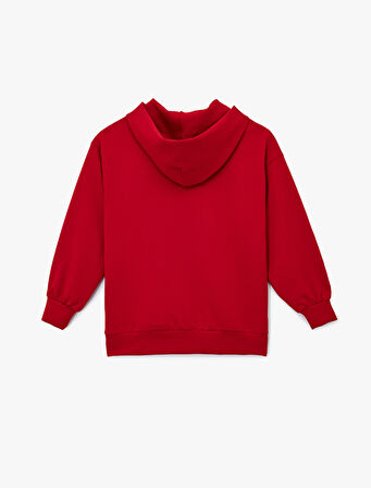 Cepli Tam Fermuarlı Kapüşonlu Sweatshirt