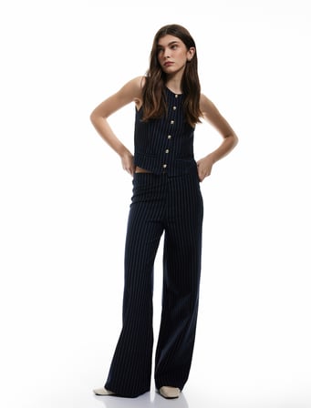 Slim Fit Kolsuz Düğmeli Bisiklet Yaka Yelek
